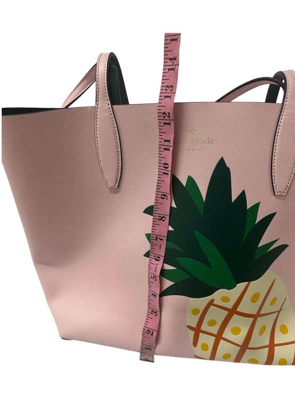 Kate Spade Colada Pineapple Print Reversible Tote with Pouch